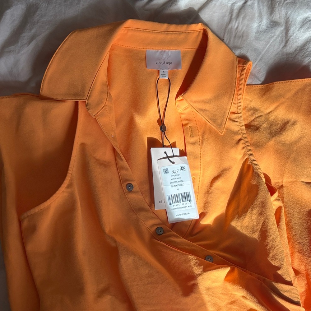 Cinq à Sept Bright Orange Mini Dress